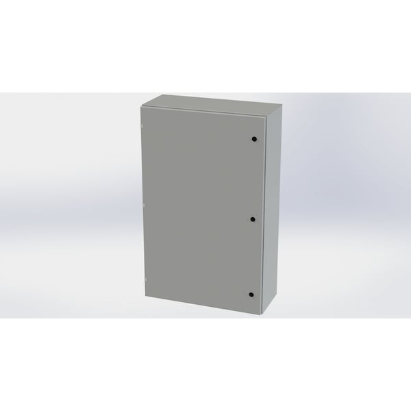 1/4 Turn Latch Electrical Enclosures, 48 in H, 12 in D, 30 in W, NEMA 3R, 4, 12, 13, Carbon Steel